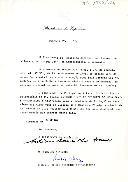 Decreto de nomeação como Ministro plenipotenciário de 1.ª classe, o Embaixador de Portugal em Ancara [Turquia], António Pinto de Mesquita de Melo Mexia e Vasconcelos, transferido para a Embaixada de Portugal em Varsóvia [Polónia] por ter ficado vago o lugar, em virtude do ministro plenipotenciário de 1.ª classe, António Augusto Coelho Bártolo ter sido desligado daquela Missão.