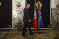 O Presidente da República, Aníbal Cavaco Silva, profere uma declaração, no Palácio de Belém, manifestando o pesar às famílias das vítimas do temporal na Madeira e exprimindo a solidariedade para com o povo madeirense, a 20 de fevereiro de 2010