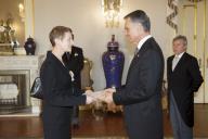 O Presidente da República, Aníbal Cavaco Silva, recebe as cartas credenciais de novos Embaixadores em Portugal, a 24 de fevereiro de 2011