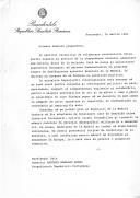 Carta do Presidente da República Socialista da Roménia, Nicolau Ceausescu, dirigida ao Presidente da República Portuguesa, Ramalho Eanes, relativa à Conferência de Madrid, vista como uma continuidade do processo de paz, "détente" e cooperação internacional, iniciado na Conferência de Helsínquia, e propondo Bucareste como sede da próxima Conferência, para a qual solicita o apoio de Portugal