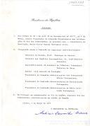 Despacho presidencial relativo à nomeação do Presidente e dos membros da Comissão Organizadora do Dia de Camões e das Comunidades Portuguesas e designando igualmente que, em Portugal, as comemorações de 1977 realizar-se-ão na cidade da Guarda.