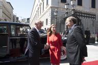 Visita de Estado a Espanha. O Presidente da República Marcelo Rebelo de Sousa é recebido no Palácio das Cortes em Madrid, tendo proferido uma intervenção na Sala do Plenário do Congresso dos Deputados perante Deputados e Senadores espanhóis, a 17 de abril de 2008

