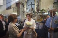 A Dra. Maria Cavaco Silva está presente na Capela da Senhora da Saúde, no Largo Martim Moniz, em Lisboa, na tradicional cerimónia de investidura de Nossa Senhora da Saúde, a 5 de maio de 2014