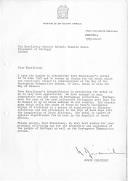 Carta do Presidente do Estado da República da África do Sul, N. Diederichs, dirigida ao Presidente de Portugal, General António Ramalho Eanes, acusando receção da sua carta de 10 de junho de 1977 e agradecendo a oferta de medalha comemorativa do Dia de Camões e das Comunidades Portuguesas