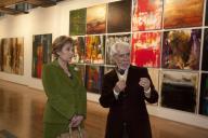 A Dra. Maria Cavaco Silva visita, no Centro Cultural de Belém, a Exposição de pintura “Sopros de Vida”, de Gil Teixeira Lopes, a 7 de abril de 2009