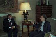 Audiência concedida pelo Presidente da República, Jorge Sampaio, ao Governador do Banco de Portugal, António de Sousa, a 4 de julho de 1996