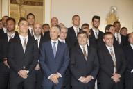 O Presidente da República, Aníbal Cavaco Silva, recebe em audiência a Seleção Nacional de Futebol, antes da partida para o EURO 2012, a 4 de junho de 2012