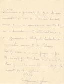 Nota manuscrita do Presidente da República, Francisco Craveiro Lopes, relativa à manutenção da "compostura" do pessoal ao serviço da Presidência da República, durante a ausência do Chefe de Estado do Palácio.