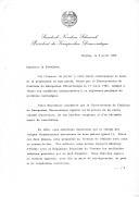 Carta de Sandech Norodom Sihanouk, Presidente do Kampuchea Democrático, dirigida ao Presidente da República de Portugal, Mário Soares, dando-lhe conhecimento de um proposta do Governo de Coligação do Kampuchea Democrático, no sentido de "reunir condições indispensáveis a uma resolução pacífica do problema cambojano" e solicitando o apoio português às resoluções das Nações Unidas sobre o seu país por ocasião da 41ª Assembleia Geral da ONU.