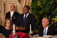 O Presidente da República Marcelo Rebelo de Sousa recebe, na Praça do Império em Lisboa, o Presidente da República de Moçambique, Filipe Nyusi, com uma cerimónia oficial de boas-vindas que dá início a Visita de Estado a Portugal de quatro dias do Chefe de Estado moçambicano, a 2 de julho de 2019
