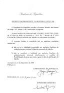 Decreto que reduz, por indulto, em oito meses de prisão, a pena residual de prisão aplicada a Isabel Joaquina Dias, de 45 anos de idade, no processo nº 20/97 da 1ª Secção da 6ª Vara Criminal de Lisboa.