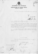 Ofício n.º 15768 da Direção-Geral da Fazenda Pública, Repartição do Património, dirigido ao Secretário da Presidência da República, na sequência do ofício n.º 1336, de 29 de agosto de 1957, informando ter sido "autorizada a cessão, a título precário, das carruagens antigas existentes nessa Presidência ao Museu Nacional dos Coches, com exceção de uma que é cedida à Guarda Nacional Republicana, nas mesmas condições".