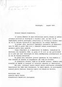 Carta do Presidente do Conselho da Frente de Salvação Nacional da Roménia, Ion Illiescu, dirigida ao Presidente da República Portuguesa, Mário Soares, manifestando as suas preocupações relativas às evoluções recentes na situação política e estratégica na União Soviética e as suas consequências para a Roménia e esperando uma visita do chefe de Estado português ao seu país e o apoio de Portugal à admissão da Roménia no Conselho da Europa, entre outros organismos oeste-europeus.