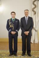 O Presidente da República, Aníbal Cavaco Silva, condecora o Tenente-Coronel João Carlos de Bastos Jorge Gonçalves, com o grau de Comendador da Ordem do Militar de Avis, a 16 de julho de 2013