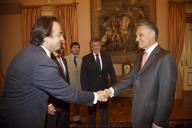 O Presidente da República, Aníbal Cavaco Silva, recebe em audiência os organizadores da etapa de Lisboa da regata oceânica Volvo Ocean Race, a 18 de maio de 2011