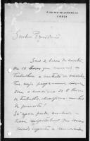 Carta (manuscrita) do Conde de Penha Garcia dirigida ao Presidente da República, enviando, em anexo, memorando de assuntos a recomendar, no âmbito dos diferentes Ministérios, relacionados com a Conferência da Paz em Paris