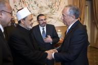 O Presidente da República Marcelo Rebelo de Sousa recebe, em audiência no Palácio de Belém, o Grande Imã da Mesquita de al-Azhar, Sheikh Ahmed Mohamed el-Tayeb, a 15 de março de 2008.