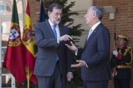 Visita de Estado a Espanha. Encontro do Presidente da República Marcelo Rebelo de Sousa com o Presidente do Governo de Espanha no Palácio de la Moncloa, a 17 de abril de 2008

