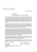 Carta do Presidente da República, Jorge Sampaio, dirigida ao Presidente da República Federal da Alemanha, Johannes Rau, renovando o convite para participar num encontro de fim-de-semana, nos arredores de Lisboa, reunindo um grupo reduzido de Chefes de Estado de países da União Europeia, sugerindo, para o efeito, as datas de 5 a 7 de setembro ou, na segunda, terceira ou quarta semana de outubro de 2003.