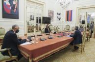 O Presidente da República Marcelo Rebelo de Sousa recebe, em audiência no Palácio de Belém, uma delegação do Partido Ecologista “Os Verdes” (PEV), a 17 de novembro de 2020