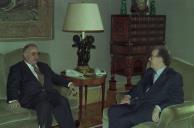 Audiência concedida pelo Presidente da República, Jorge Sampaio, ao Presidente do Governo Regional dos Açores, Alberto Madruga da Costa, a 23 de outubro de 1996