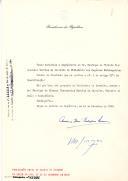 Decreto de nomeação do Dr. Henrique de Miranda Vasconcelos Martins de Carvalho para o cargo de Ministro da Saúde e Assistência. 