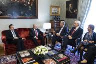 O Presidente da República Marcelo Rebelo de Sousa recebe, em audiência no Palácio de Belém, o Presidente da República da Arménia, Armen Sarkissian, a 9 de abril de 2019