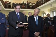 O Presidente da República, Marcelo Rebelo de Sousa, participa, em Lisboa, numa cerimónia na Igreja Adventista do Sétimo Dia, a 3 de março de 2018.