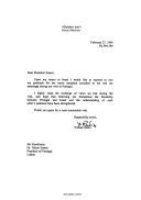 Carta do Primeiro Ministro de Israel, Yitzhak Rabin, endereçada ao Presidente da República de Portugal, Mário Soares, agradecendo a forma acolhedora como foi recebido, junto com a sua comitiva, durante a sua visita a Portugal.