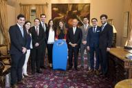 O Presidente da República Marcelo Rebelo de Sousa, recebe em audiência no Palácio de Belém, uma delegação da nova Direção da Juventude Social Democrata (JSD) liderada pela Presidente da JSD, Margarida Balseiro Lopes, a 19 de abril de 2008

