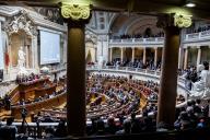 O Presidente da República Marcelo Rebelo de Sousa participa, na Assembleia da República, na Sessão Solene Comemorativa do 45.º aniversário do 25 de Abril, a 25 de abril de 2019