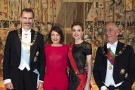 No final do primeiro dia da visita de Estado a Portugal dos Reis de Espanha, D. Felipe VI e D. Letizia, o Presidente da República Marcelo Rebelo de Sousa oferece um jantar de Estado no Paço dos Duques de Bragança, em Guimarães”, a 28 novembro 2016