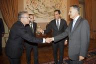 O Presidente da República, Aníbal Cavaco Silva, recebe em audiência a Direção da Liga Portuguesa de Futebol, a 14 de dezembro de 2015 