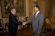 Audiência concedida pelo Presidente da República, Aníbal Cavaco Silva, ao Vice-Presidente da Comissão Europeia, António Tajani, a 29 de setembro de 2008