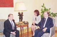 O Presidente da República, Jorge Sampaio, recebe o Presidente da República Checa e Senhora de Vaclav Havel, a 7 de novembro de 2000