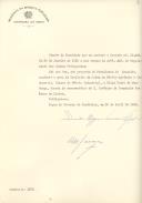 Decreto de concessão do grau de Cavaleiro da Ordem do Mérito Agrícola e Industrial, classe do Mérito Industrial, a Elias Pedro de Mendonça, Guarda do reservatório de S. Jerónimo da Companhia das Águas de Lisboa, com 70 anos de serviço. 
