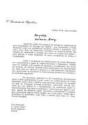 Carta do Presidente da República, Jorge Sampaio, dirigida ao Rei D. Juan Carlos I de Espanha, dando a conhecer ao monarca espanhol as suas visitas recentes a Barcelona e a Salamanca e os eventos a que teve oportunidade de assistir ou participar, como a XIV Conferência Internacional sobre a Sida, na capital catalã e uma exposição do mestre renascentista português, Vasco Fernandes, no âmbito de Salamanca Capital Europeia da Cultura, e aproveitando para reteirar convite para uma visita a Lisboa.