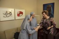 A Dra. Maria Cavaco Silva recebe, em audiência, a Superiora Geral da Congregação das Irmãs Franciscanas Hospitaleiras da Imaculada Conceição e a Vice-Postuladora da Causa da Canonização da Irmã Maria Clara do Menino Jesus, a 12 de maio de 2011