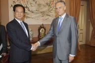 O Presidente da República, Aníbal Cavaco Silva, recebe em audiência o Primeiro-Ministro do Vietname, Nguyen Tan Dung, a 3 de junho de 2015