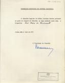 Despacho assinado pelo Presidente do Conselho, Marcelo Caetano, relativo à decisão, do Conselho Superior de Defesa Nacional, de promover ao posto de General do Exército o Brigadeiro Luís Mário do Nascimento