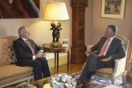 O Presidente da República, Aníbal Cavaco Silva, recebe em audiência o Presidente do Supremo Tribunal Administrativo, Conselheiro Manuel Fernando dos Santos Serra, a 22 de outubro de 2009