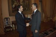 O Presidente da República, Aníbal Cavaco Silva, recebe em audiência o Presidente da Junta da Galiza, D. Alberto Núñez Feijoo, a 29 de janeiro de 2010