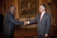 O Presidente da República, Aníbal Cavaco Silva, recebe em audiência o Vice-Presidente da Assembleia Nacional de Cabo Verde e Presidente do Movimento para a Democracia, Engº Jorge Santos, a 19 de março de 2009