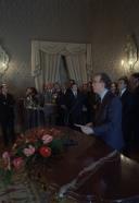 O Presidente da República, Jorge Sampaio, preside à tomada de Posse do Chefe de Estado Maior do Exército, General Gabriel Espírito Santo, a 17 de abril de 1997