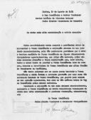Carta (minuta) do Secretário da Presidência da República, Jaime Athias, dirigida, a título pessoal, ao Presidente do Conselho, Professor Doutor António de Oliveira Salazar, agradecendo as atenções dispensadas, o reconhecimento pelas suas "modestas atenções e fraca coadjuvação (...) durante a investidura (...) nas altas funções de Presidente da República" e ainda pelos votos de melhoras que lhe foram dirigidos.