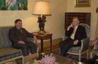 O Presidente da República, Jorge Sampaio, recebe o Presidente da República de S. Tomé e Príncipe, Senhor Fradique de Menezes, a 16 de janeiro de 2004