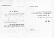 Carta do Presidente da República, Mário Soares, dirigida ao Presidente da República da África do Sul, Frederik de Klerk, apresentando o seu portador, António Couto dos Santos, Ministro da Juventude, que se desloca aquele país para celebrar, junto com a comunidade portuguesa, o Dia 10 de Junho, e manifestando a sua satisfação pela visita recente do chefe de Estado sul-africano a Portugal.