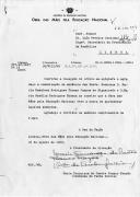 Ofício n.º 1276 da Obra das Mães pela Educação Nacional, subscrito pela presidente da direção, Maria Francisca de Castro Franco Frazão (Condessa de Penha Garcia), acusando a receção de ofício do Secretário da Presidência da República, confirmando a anuência ao convite dirigido pela Obra a Maria Madalena Rodrigues Thomaz (Tomás) Campos de Figueiredo e Maria Natália Rodrigues Thomaz (Tomás).