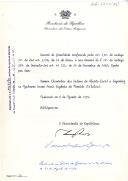 Decreto que nomeia, nos termos do nº 13º do artigo 7º da Lei nº 3/74, de 14/05/1974 e nos termos do § 1.º do artigo 28.º do Decreto-Lei nº 44.721, de 1962/11/24, como Chanceler das Ordens de Mérito Civil, o Engº Agrónomo Vasco Maria Eugénio de Almeida (Vilalva). 