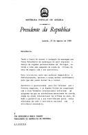 Carta do Presidente da República Popular de Angola, José Eduardo dos Santos, dirigida ao Presidente da República Portuguesa, Mário Soares, acusando a receção de mensagem onde é expresso o desejo de algumas personalidades em Portugal levarem a cabo um campanha de ajuda às vítimas da seca em Angola, e considerando que a mesma deverá ser enquadrada no programa de ajuda internacional definido pelo Governo angolano e as Nações Unidas, em cooperação com a Cruz Vermelha Internacional.